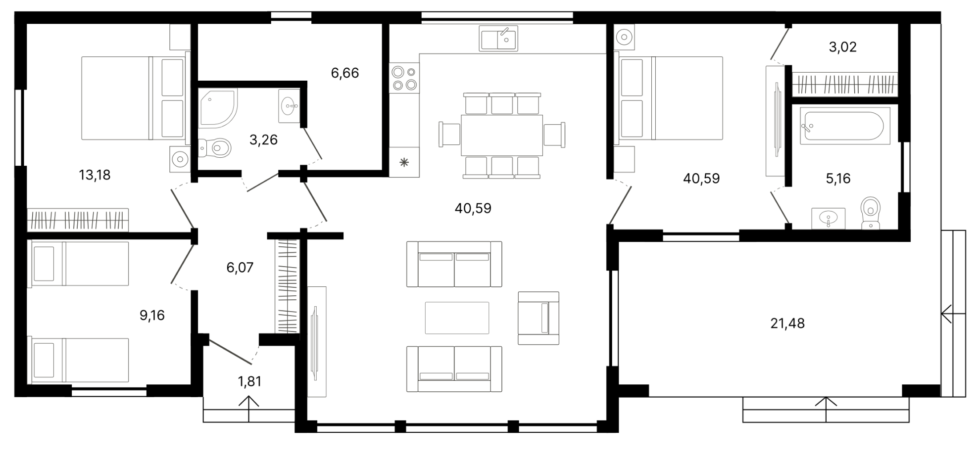 Planirovka 1345 — SCIP panel home, GreenFab Florida