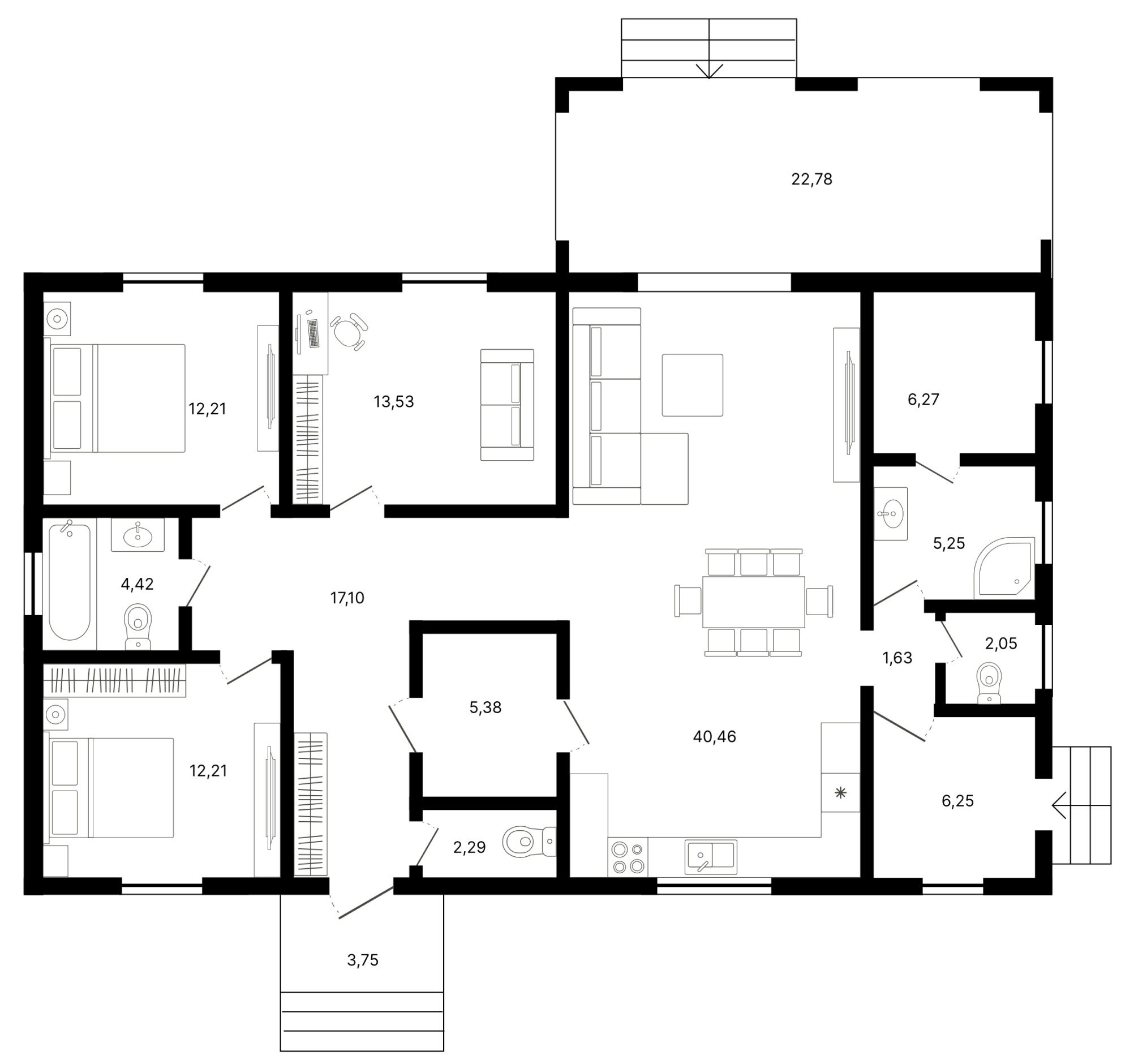 Planirovka 1679 — SCIP panel home, GreenFab Florida